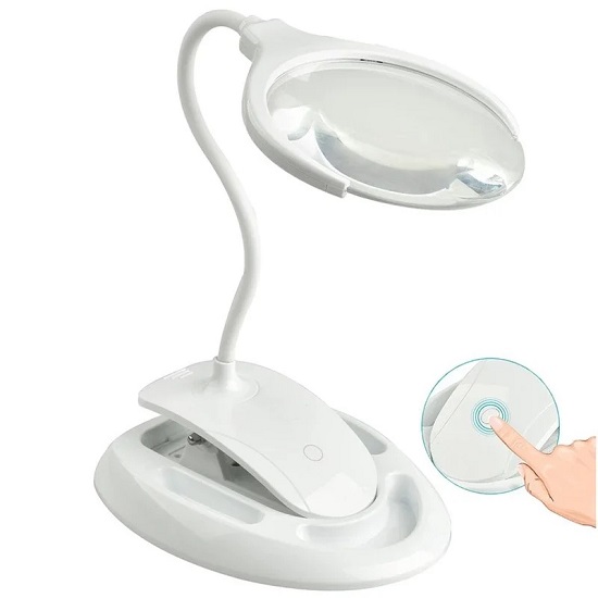 AMY RECHARGEABLE CLIP ON/STANDING DAYLIGHT MAGNIFYING LAMP